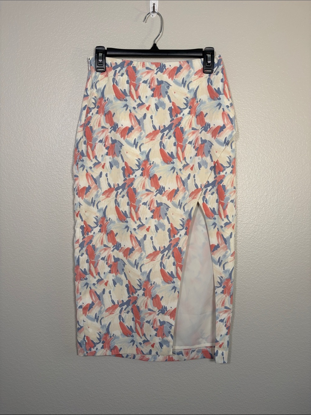 Abercrombie Pastel Midi Skirt with Slit - S